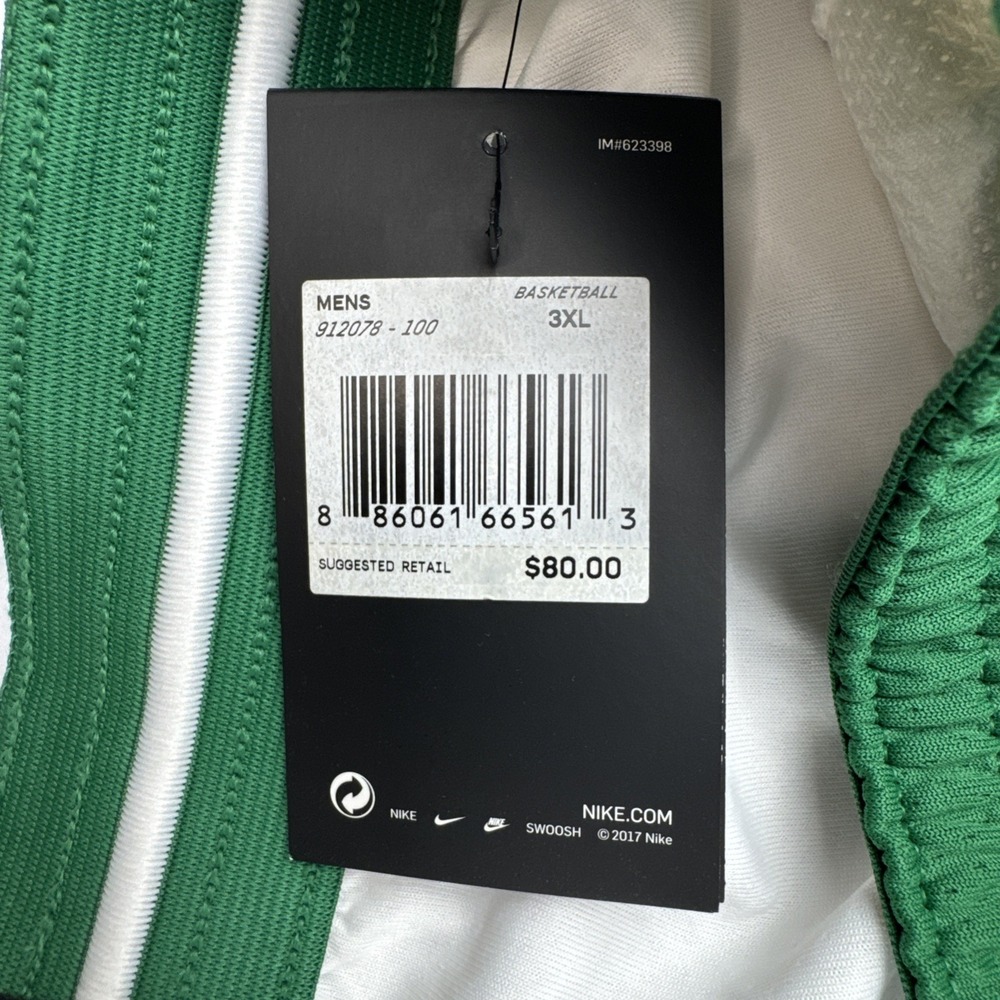 Nike NBA Boston Celtics 2017-18 City Edition Swingman Shorts NWT 3XL 912078-100 - Picture 3 of 14